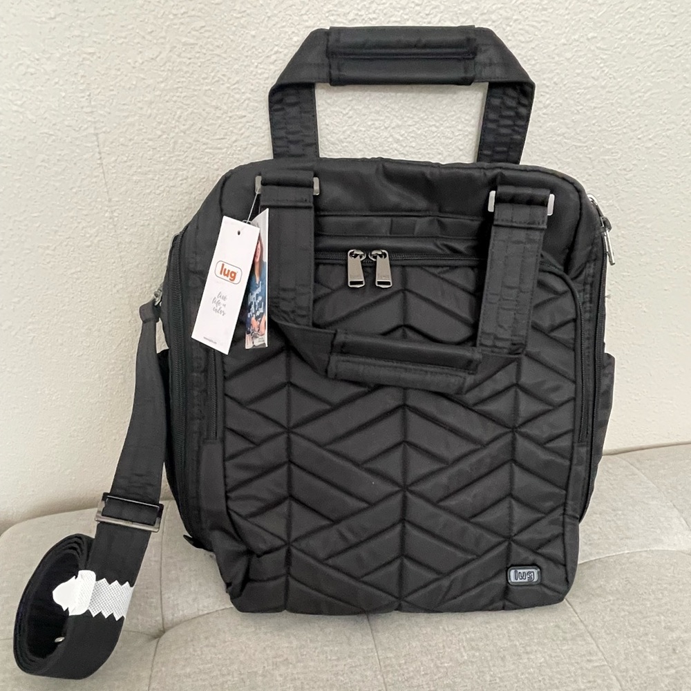 lug Ranger XL Overnight Tote Bag in Midnight Black - NWT